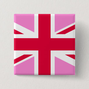 英国ゲイプライド（ピンクユニオンジャック） (ゲイイギリス国旗) 缶バッジ