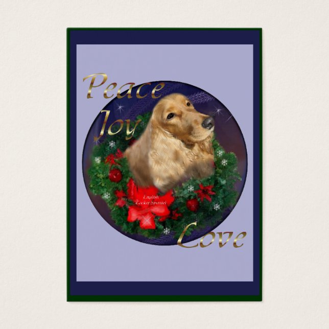 英国コッカースパニエル犬クリスマスプレゼント (正面)