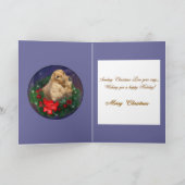 英国コッカースパニエル犬クリスマスプレゼント シーズンカード (内部)