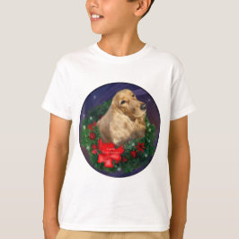 英国コッカースパニエル犬クリスマスプレゼント Tシャツ