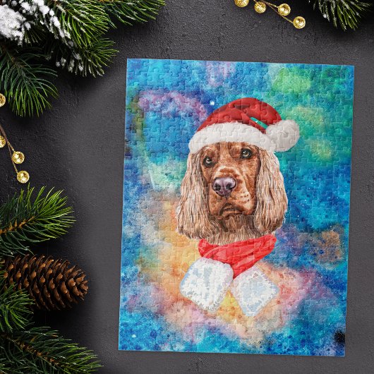 英国コッカースパニエル犬ブリードドッグクリスマス ジグソーパズル