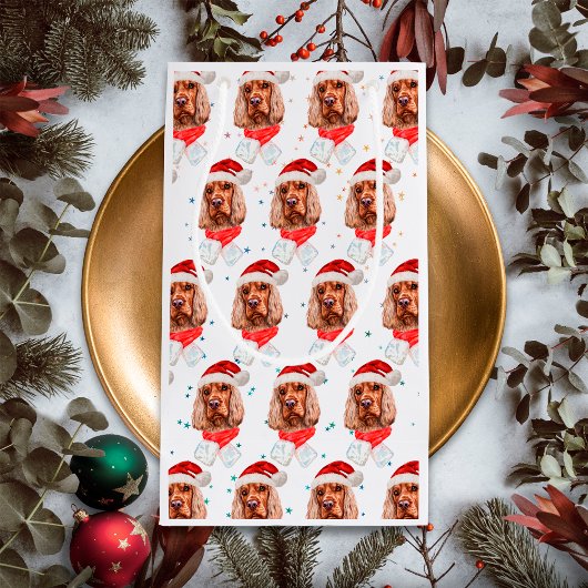 英国コッカースパニエル犬犬はクリスマスを育てる スモールペーパーバッグ