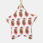 英国コッカースパニエル犬犬はクリスマスを育てる セラミックオーナメント (左)