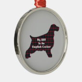 英国コッカーBFF メタルオーナメント (右)