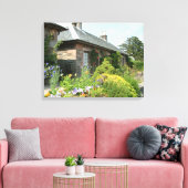 英国コテージII花園写真 キャンバスプリント (インサイチュ (リビング))