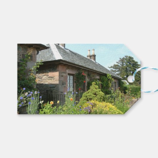 英国コテージII花園写真 ギフトタグ (正面(横))