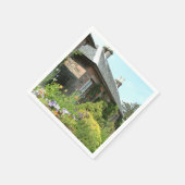 英国コテージII花園写真 スタンダードカクテルナプキン (角)