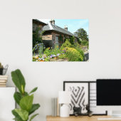 英国コテージII花園写真 ポスター (ホームオフィス)