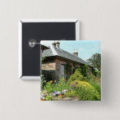 英国コテージII花園写真 缶バッジ (正面&裏面)
