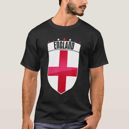 英国サッカーのサポーター訪問者イングリッシュサッカー Tシャツ (正面)