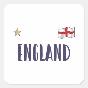 英国サッカーファンシャツ英国国旗 スクエアシール