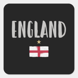 英国サッカーファンシャツ英国国旗 スクエアシール