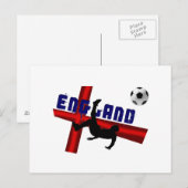 英国サッカー自転車キックギフトTシャツとギア ポストカード (正面/裏面)