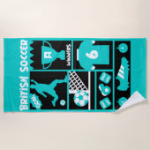 英国サッカー ビーチタオル (正面)