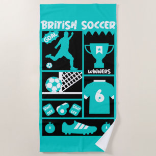 英国サッカー ビーチタオル
