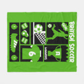 英国サッカー フリースブランケット (正面(横))