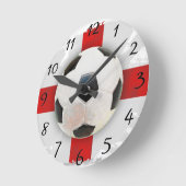 英国サッカー ラウンド壁時計 (傾斜)