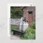 英国サマセット州ストグンバー駅に牛乳瓶が集まる ポストカード (正面/裏面)