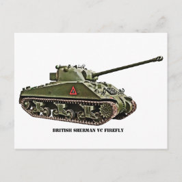 英国シャーマンVCホタル戦車 ポストカード