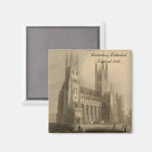 英国シリーズの大聖堂：カンタベリー1836 マグネット (正面/裏面)