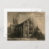 英国シリーズの大聖堂：リンカーン1836 ポストカード (正面/裏面)