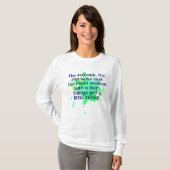 英国ジョークシャツグリーンおもしろい時制 Tシャツ (正面フル)