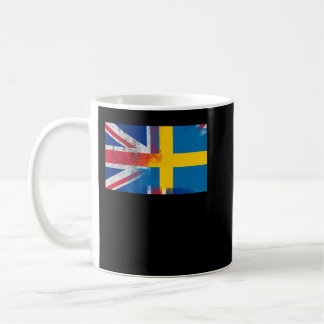 英国スウェーデン半スウェーデン半英国国旗エッセンシャル コーヒーマグカップ