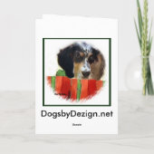 英国セッターのクリスマスのギフト シーズンカード (裏面)