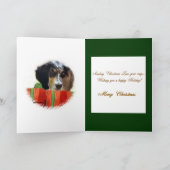 英国セッターのクリスマスのギフト シーズンカード (内部)