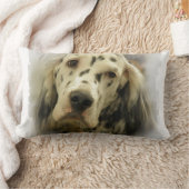 英国セッターの枕 ランバークッション (ブランケット)