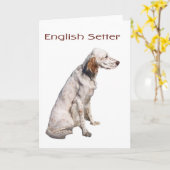 英国セッター カード (黄色い花)