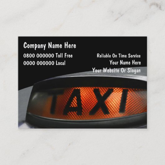 英国タクシーの名刺 名刺 (正面)