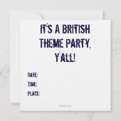 英国テーマパーティー招待状(スクエア) 招待状 (裏面)