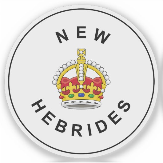 英国ニューヘブリデスのバッジ、バヌアツ(1906年~1952年) シール (正面)