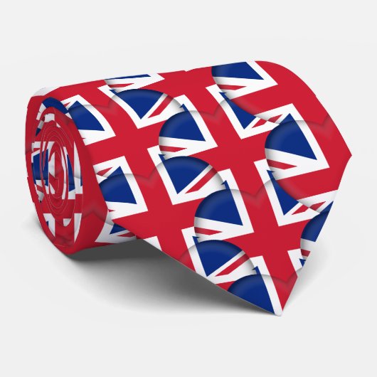 英国ハートユニオン・ジャック統一された国旗 ネクタイ (ロール)