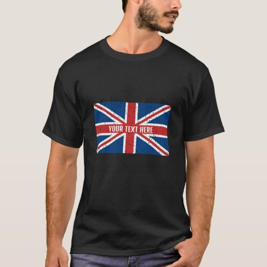 英国パーソナライズされたユニオン国旗Tシャツ Tシャツ (正面)