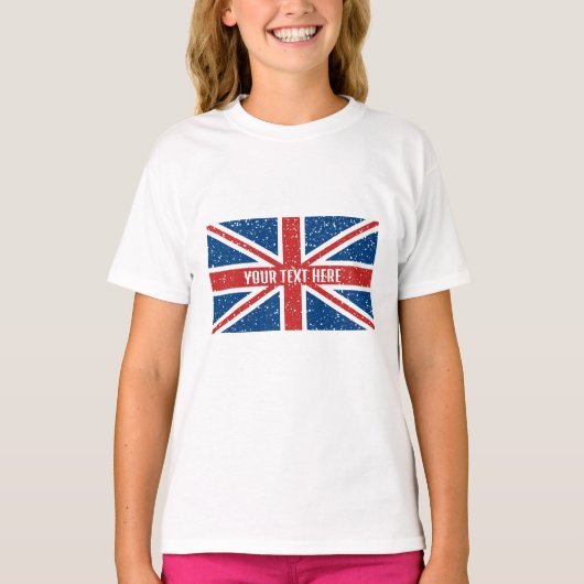 英国パーソナライズされたユニオン国旗Tシャツ Tシャツ (正面)