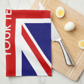 英国パーソナライズされた連合ジャック国旗のキッチンタオル キッチンタオル (四つ折り)