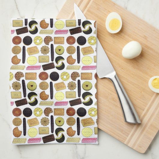 英国ビスケットショートブレッドティーの消化 キッチンタオル (四つ折り)