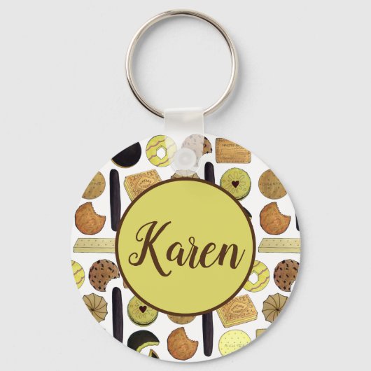 英国ビスケットショートブレッドティーの消化 キーホルダー (正面)