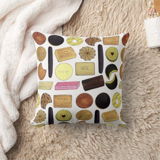 英国ビスケットショートブレッドティーの消化 クッション (ブランケット)