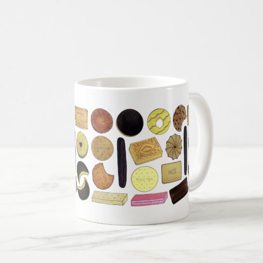 英国ビスケットショートブレッドティーの消化 コーヒーマグカップ (正面右)