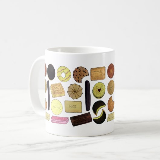 英国ビスケットショートブレッドティーの消化 コーヒーマグカップ (正面左)