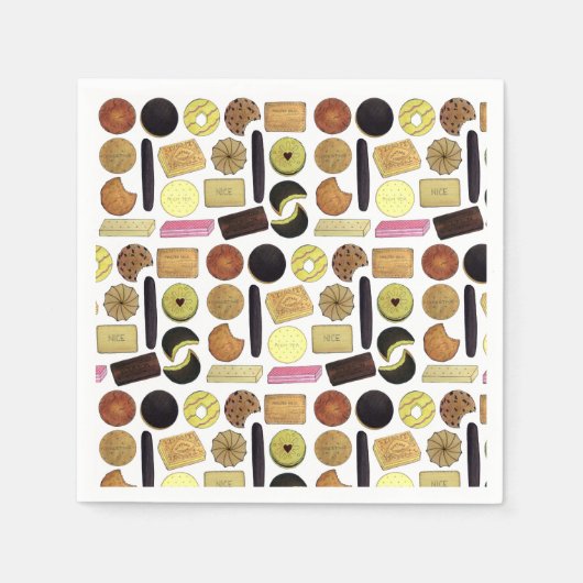 英国ビスケットショートブレッドティーの消化 スタンダードカクテルナプキン (正面)