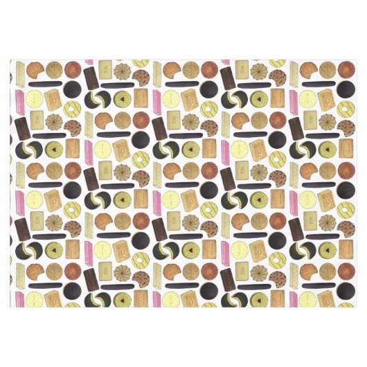 英国ビスケットショートブレッドティーの消化 テーブルクロス (正面(横))