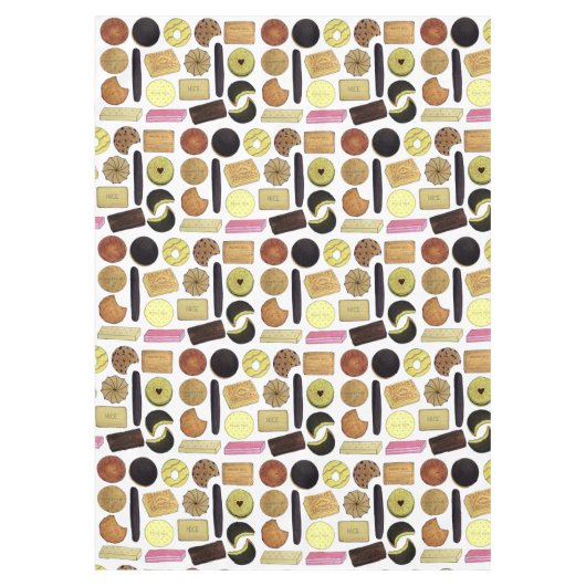 英国ビスケットショートブレッドティーの消化 テーブルクロス (正面)