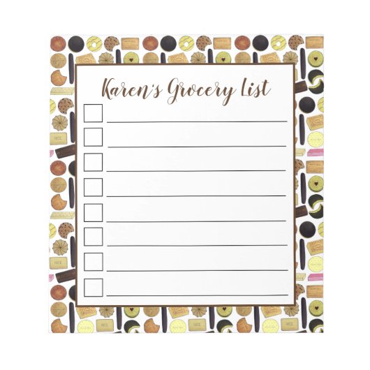 英国ビスケットショートブレッドティーの消化 ノートパッド (正面)