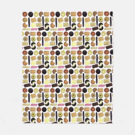 英国ビスケットショートブレッドティーの消化 フリースブランケット (正面)