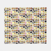 英国ビスケットショートブレッドティーの消化 フリースブランケット (正面(横))