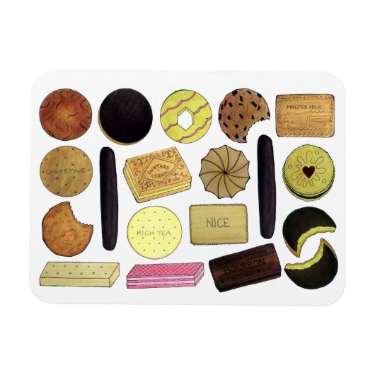 英国ビスケットショートブレッドティーの消化 マグネット (横)